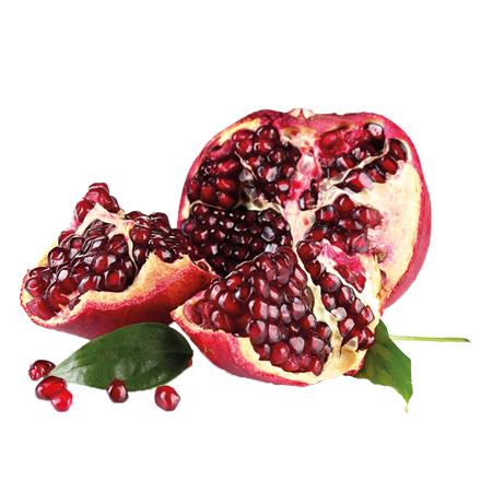 Die Granatapfel Frucht ist Rohstoff und natürlicher Inhaltsstoff von i+m Naturkosmetik - fair bio vegan.