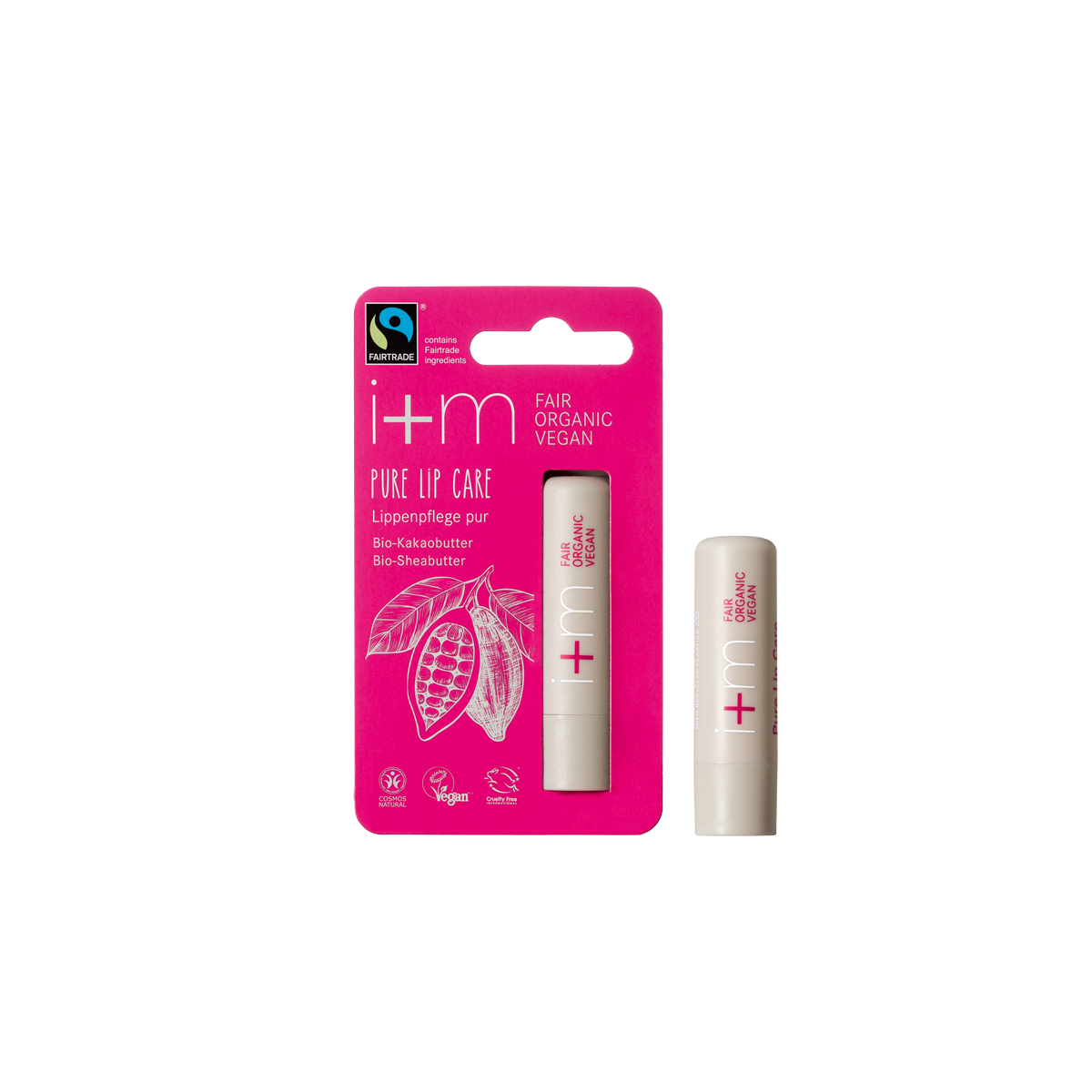 Special Care Pure Lip Care Lippenpflege Stift Pur mit Fairtrade Zertifikat von i+m Naturkosmetik - fair bio vegan