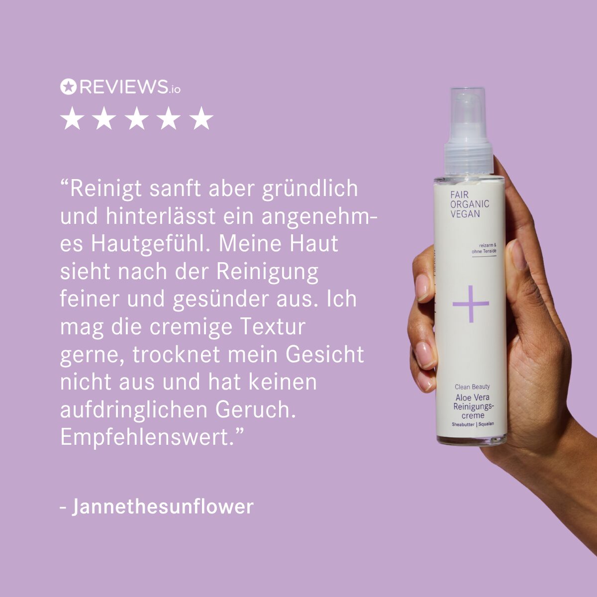 Clean Beauty Aloe Vera Reinigungscreme von i+m Naturkosmetik