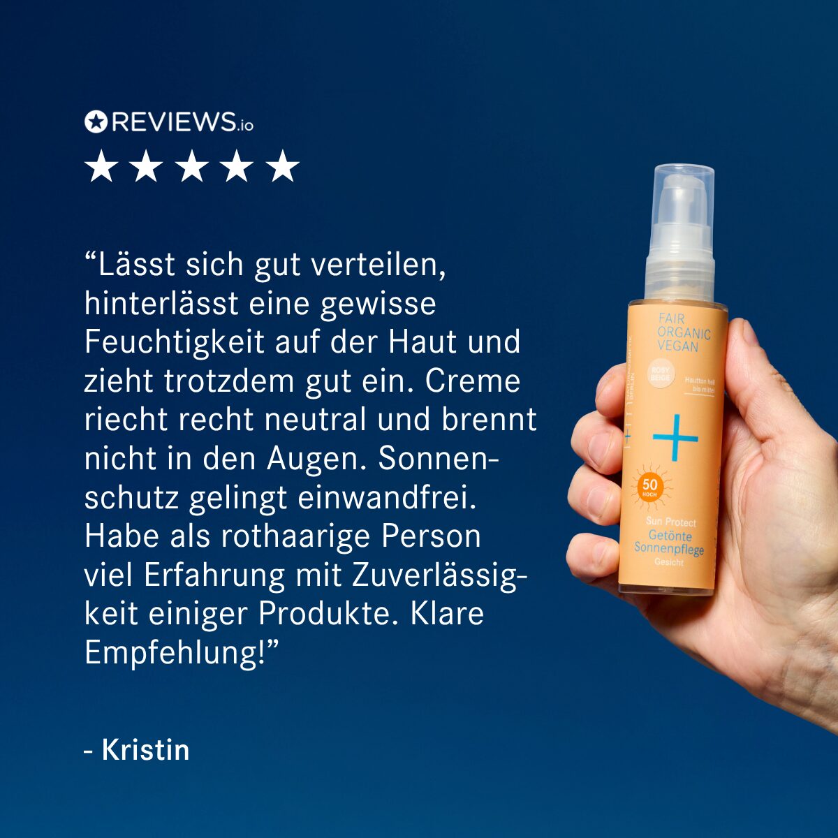 Getönte Sonnenpflege Rosy Beige von i+m Naturkosmetik