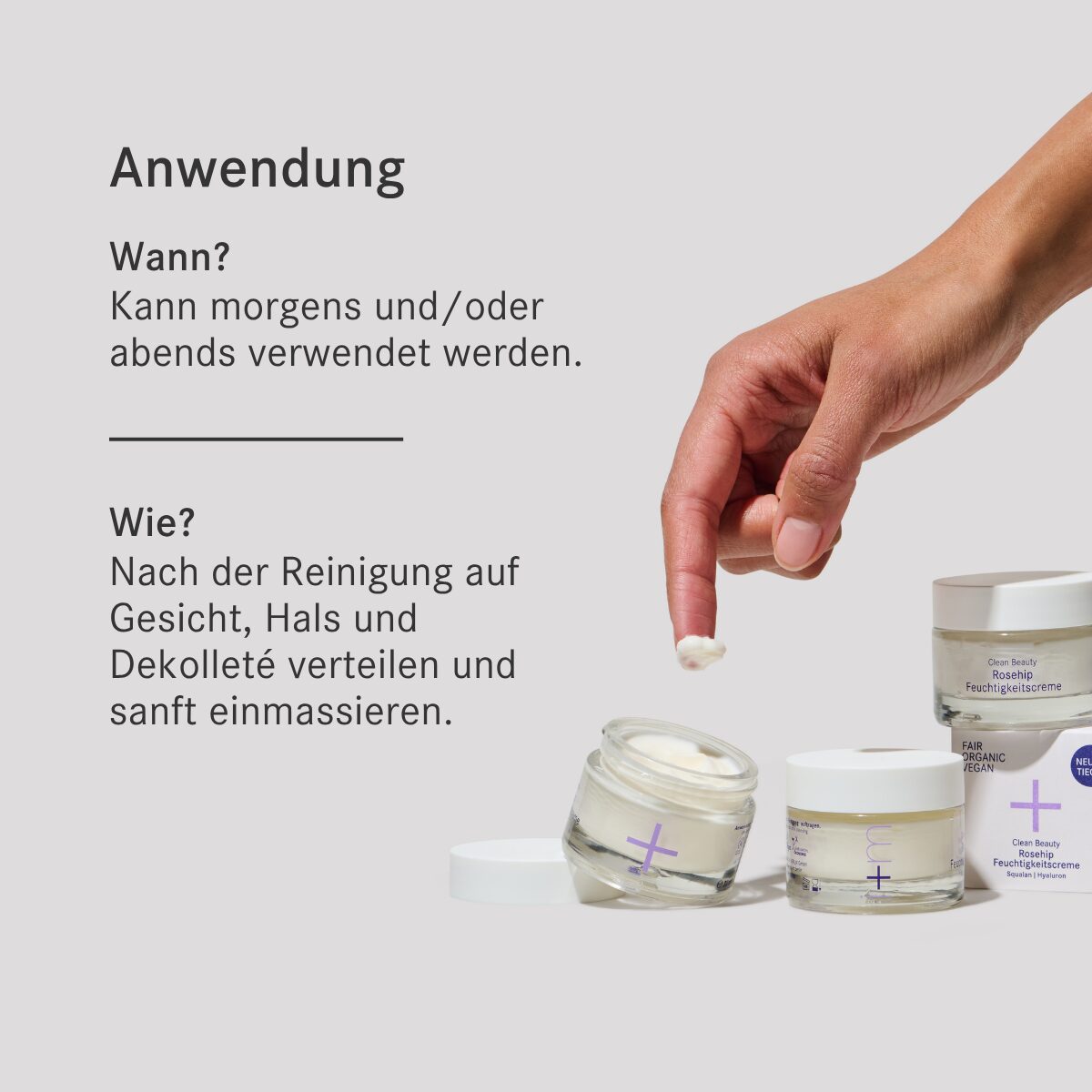 Clean Beauty Rosehip Feuchtigkeitscreme von i+m Naturkosmetik