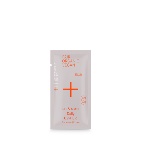 Daily UV-Fluid Sachet Probe i + m Naturkosmetik Berlin