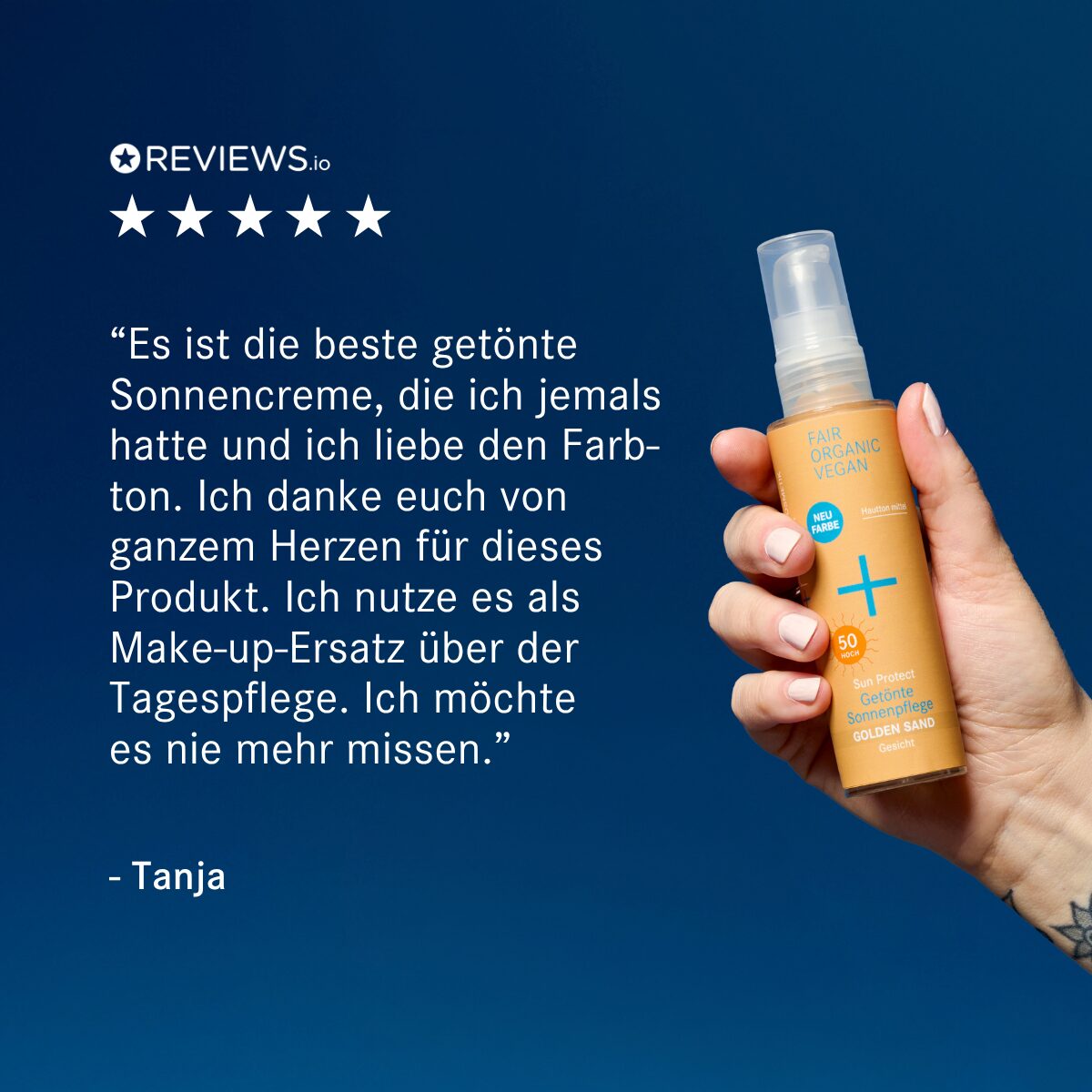 Getönte Sonnenpflege Golden Sun von i+m Naturkosmetik