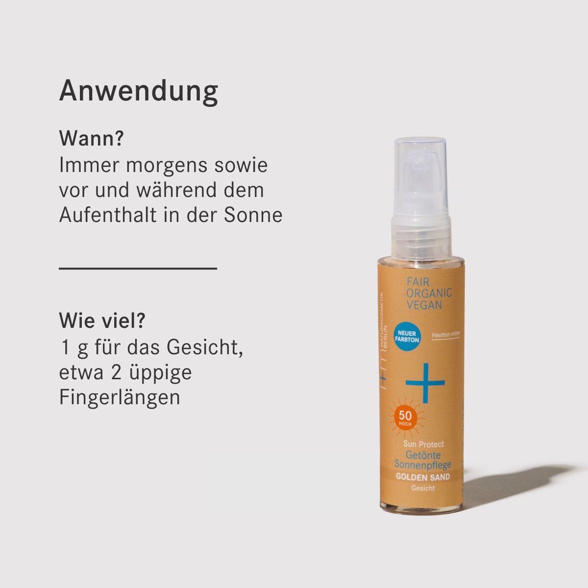 Getönte Sonnenpflege Golden Sun von i+m Naturkosmetik